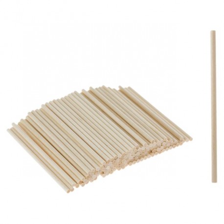 Természetes gömbölyű fa pálcika - 120 darab