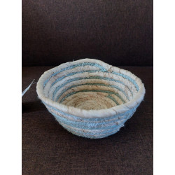 Coș de depozitare – din frunze de porumb, 18 x H 8,5 cm