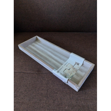Tavă din lemn gri 40 x 14 cm