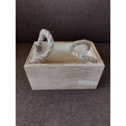 Recipient lemn cu mânere