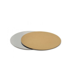 Arany/ezüst kerek kartonlap 28 cm