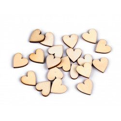 Fa szív 15 mm – natur