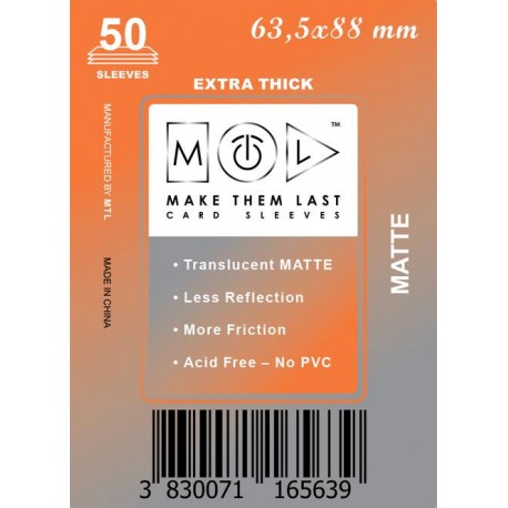 MTL Extra Prémium Kártyavédő (50db) 63.5X88mm